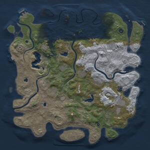 Thumbnail Rust Map: Procedural Map, Size: 4750, Seed: 340440327, 17 Monuments