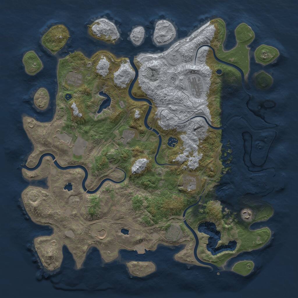 Rust Map: Procedural Map, Size: 4500, Seed: 1471348896, 15 Monuments