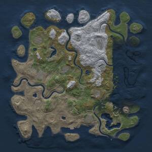 Thumbnail Rust Map: Procedural Map, Size: 4500, Seed: 1471348896, 15 Monuments