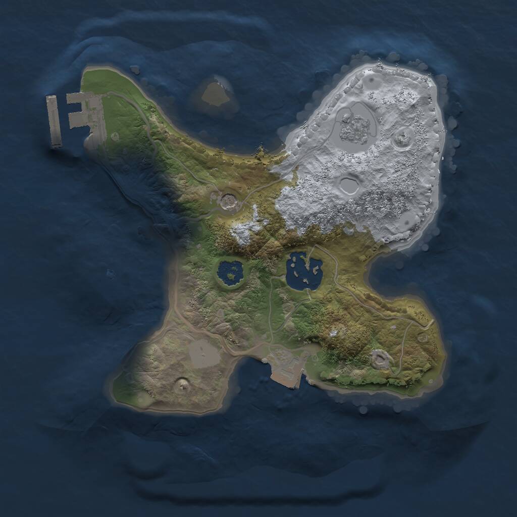 Rust Map: Procedural Map, Size: 2000, Seed: 561886061, 5 Monuments