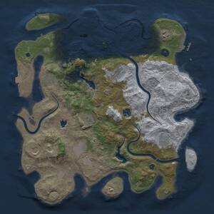 Thumbnail Rust Map: Procedural Map, Size: 4000, Seed: 384721, 15 Monuments