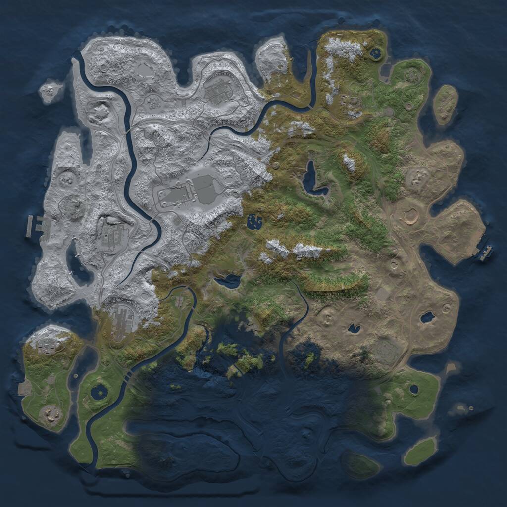 Rust Map: Procedural Map, Size: 4680, Seed: 5062026, 17 Monuments