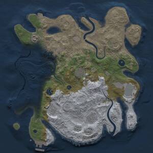 Thumbnail Rust Map: Procedural Map, Size: 3500, Seed: 213018116, 15 Monuments