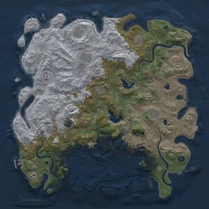 Thumbnail Rust Map: Procedural Map, Size: 4800, Seed: 49107957, 17 Monuments