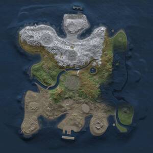 Thumbnail Rust Map: Procedural Map, Size: 2500, Seed: 1912144048, 9 Monuments
