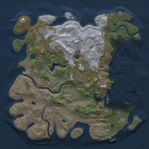 Thumbnail Rust Map: Procedural Map, Size: 4500, Seed: 1807323501, 17 Monuments