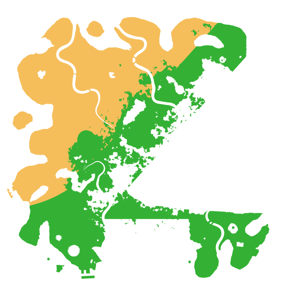 Biome Rust Map: Procedural Map, Size: 4500, Seed: 16384