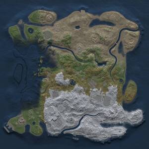 Thumbnail Rust Map: Procedural Map, Size: 4000, Seed: 825873662, 17 Monuments