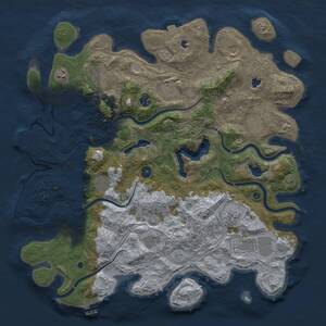 Thumbnail Rust Map: Procedural Map, Size: 4500, Seed: 1293949871, 17 Monuments