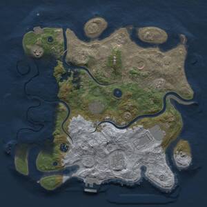 Thumbnail Rust Map: Procedural Map, Size: 3500, Seed: 109222557, 13 Monuments