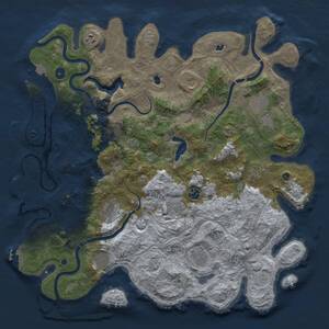 Thumbnail Rust Map: Procedural Map, Size: 4500, Seed: 915994185, 16 Monuments