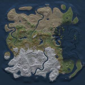 Thumbnail Rust Map: Procedural Map, Size: 4500, Seed: 1083537771, 17 Monuments