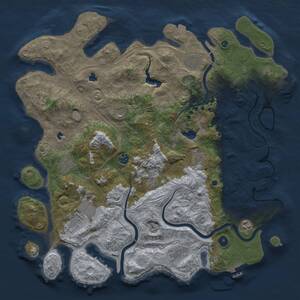 Thumbnail Rust Map: Procedural Map, Size: 4500, Seed: 1547408590, 17 Monuments