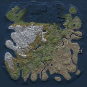 Thumbnail Rust Map: Procedural Map, Size: 4250, Seed: 1342642550, 17 Monuments