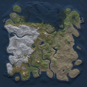 Thumbnail Rust Map: Procedural Map, Size: 4250, Seed: 738628116, 16 Monuments
