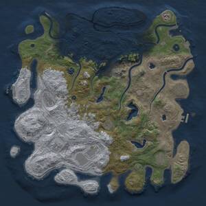 Thumbnail Rust Map: Procedural Map, Size: 4500, Seed: 609422125, 15 Monuments