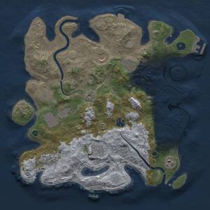 Thumbnail Rust Map: Procedural Map, Size: 3650, Seed: 87428915, 15 Monuments