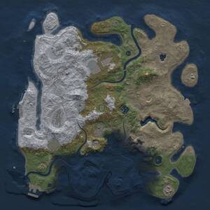 Thumbnail Rust Map: Procedural Map, Size: 4000, Seed: 490966443, 16 Monuments
