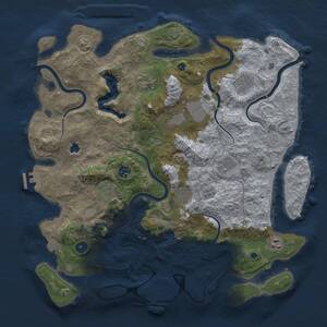 Thumbnail Rust Map: Procedural Map, Size: 4175, Seed: 139554931, 15 Monuments