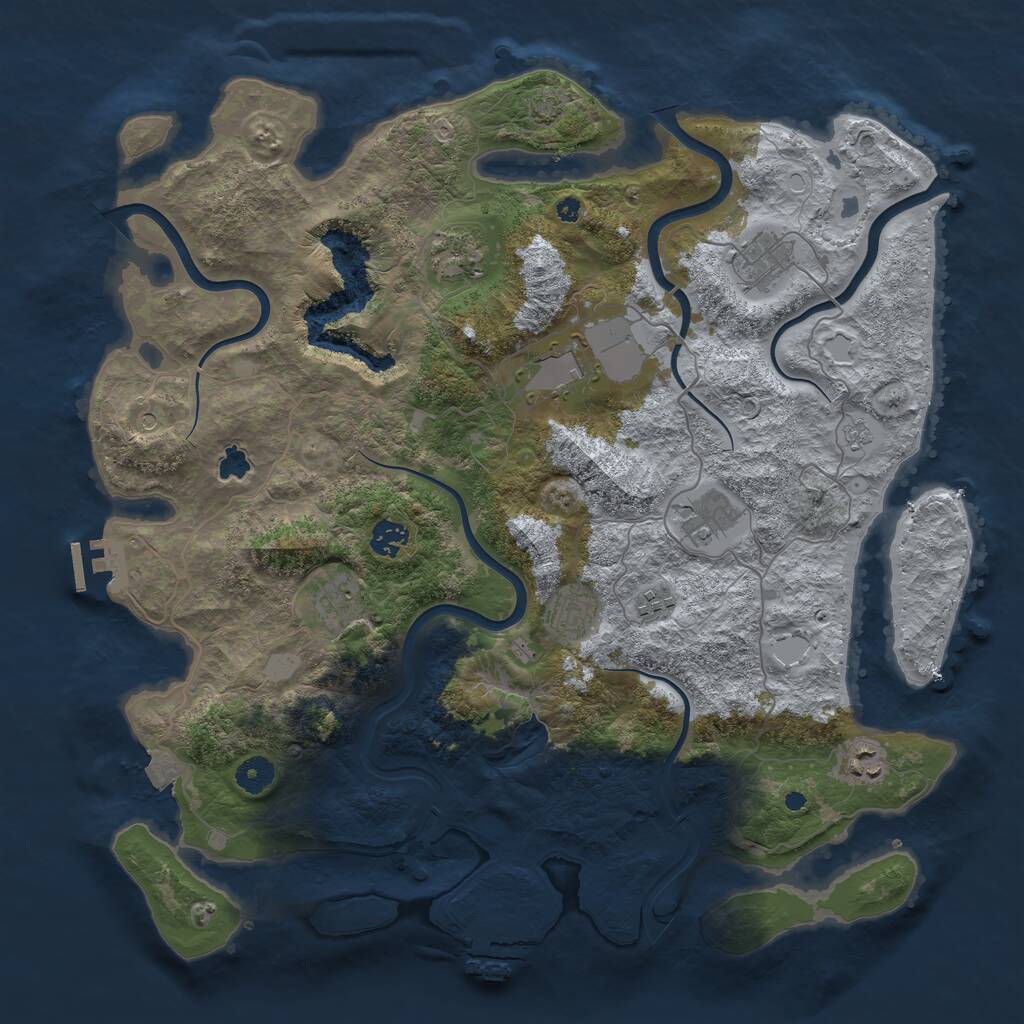 Rust Map: Procedural Map, Size: 4175, Seed: 139554931, 15 Monuments