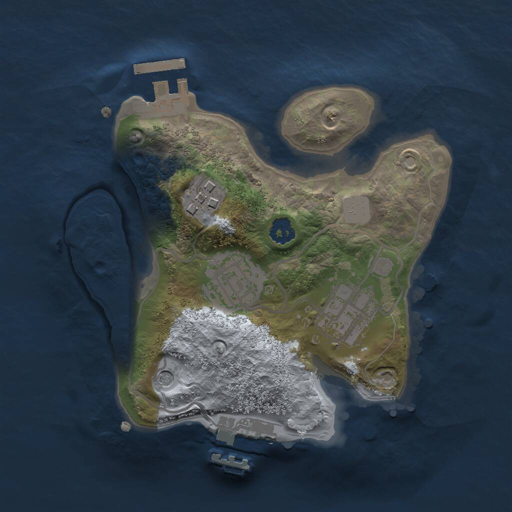 Rust Map: Procedural Map, Size: 2000, Seed: 68948, 7 Monuments