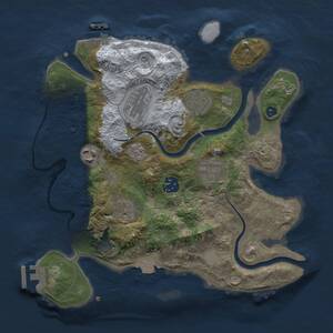 Thumbnail Rust Map: Procedural Map, Size: 3000, Seed: 318179995, 12 Monuments