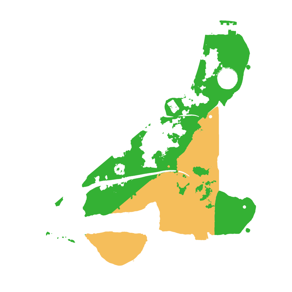 Biome Rust Map: Procedural Map, Size: 2600, Seed: 875544