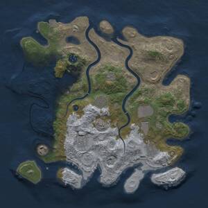 Thumbnail Rust Map: Procedural Map, Size: 3500, Seed: 2040531909, 14 Monuments