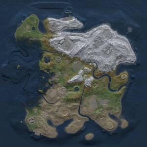 Thumbnail Rust Map: Procedural Map, Size: 3500, Seed: 1188160713, 15 Monuments