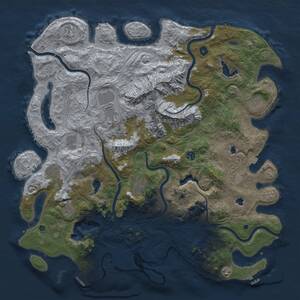 Thumbnail Rust Map: Procedural Map, Size: 5000, Seed: 1320495328, 16 Monuments