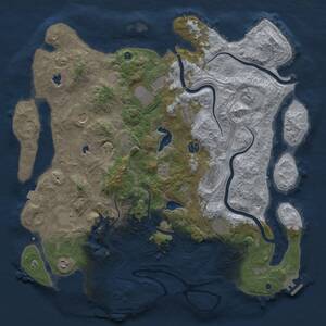 Thumbnail Rust Map: Procedural Map, Size: 4500, Seed: 714048734, 17 Monuments