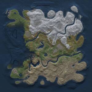 Thumbnail Rust Map: Procedural Map, Size: 4000, Seed: 406397532, 14 Monuments