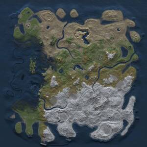 Thumbnail Rust Map: Procedural Map, Size: 5000, Seed: 22134, 16 Monuments