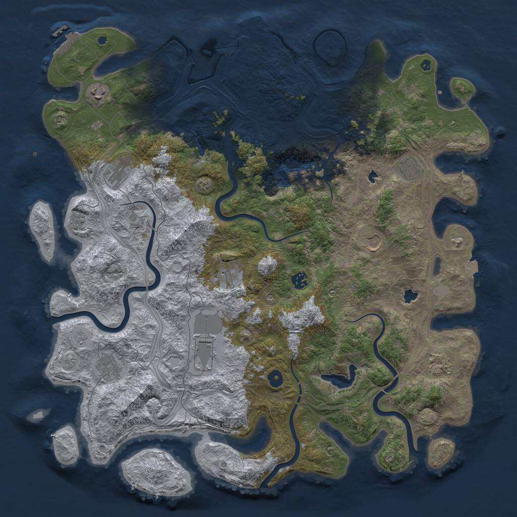 Rust Map: Procedural Map, Size: 4800, Seed: 1717144249, 16 Monuments