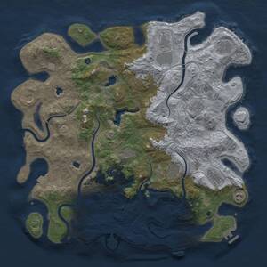Thumbnail Rust Map: Procedural Map, Size: 4500, Seed: 924579518, 17 Monuments