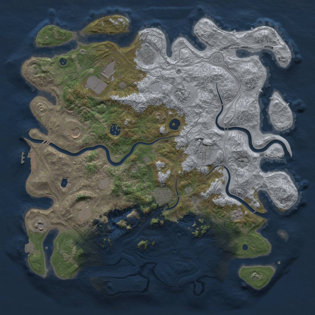 Rust Map: Procedural Map, Size: 4250, Seed: 492976035, 15 Monuments