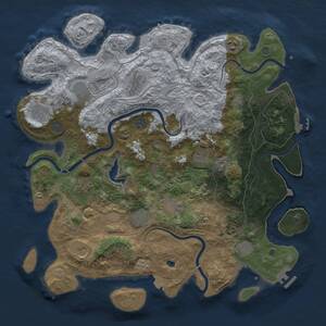 Thumbnail Rust Map: Procedural Map, Size: 4250, Seed: 1819443001, 19 Monuments