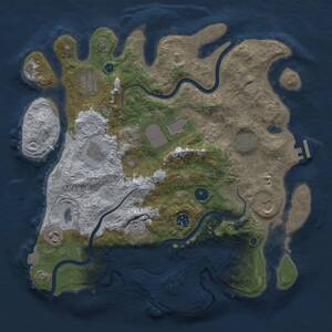 Thumbnail Rust Map: Procedural Map, Size: 3750, Seed: 1078555972, 15 Monuments