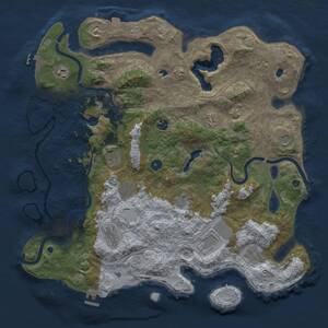 Thumbnail Rust Map: Procedural Map, Size: 4500, Seed: 1401636288, 17 Monuments
