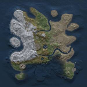 Thumbnail Rust Map: Procedural Map, Size: 3000, Seed: 72174781, 11 Monuments