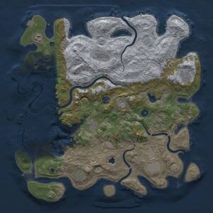 Thumbnail Rust Map: Procedural Map, Size: 4250, Seed: 981318106, 16 Monuments