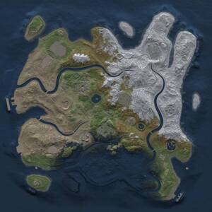 Thumbnail Rust Map: Procedural Map, Size: 3500, Seed: 1601896491, 15 Monuments