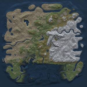 Thumbnail Rust Map: Procedural Map, Size: 5700, Seed: 1195319996, 17 Monuments