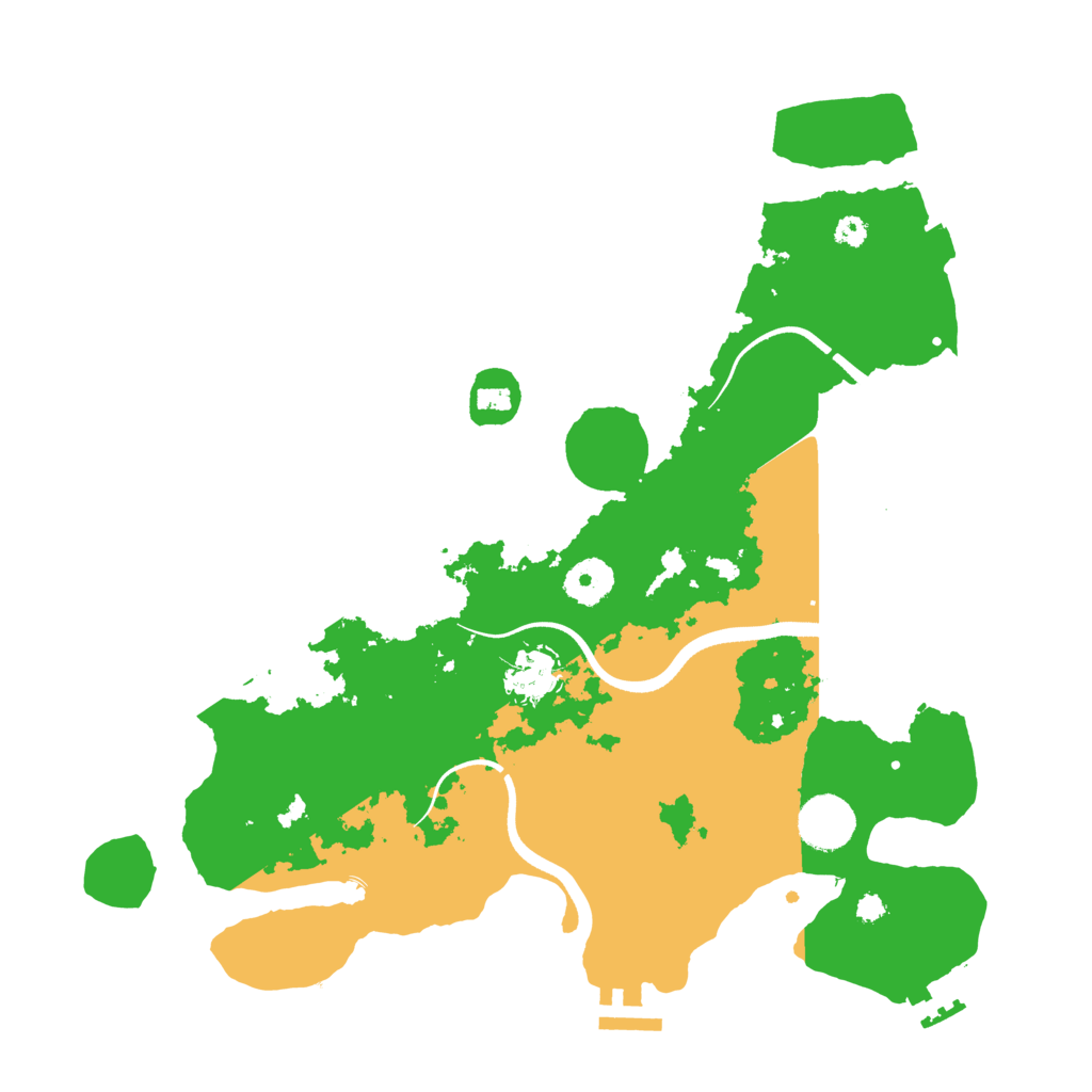 Biome Rust Map: Procedural Map, Size: 3500, Seed: 186485