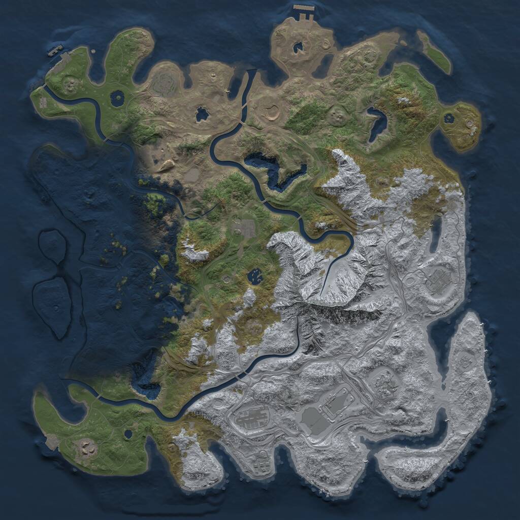 Rust Map: Procedural Map, Size: 5000, Seed: 20260604, 17 Monuments