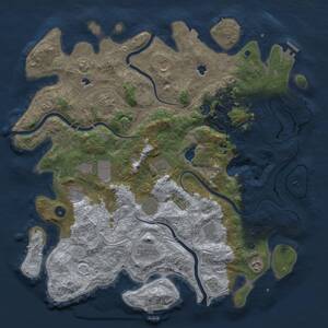 Thumbnail Rust Map: Procedural Map, Size: 4500, Seed: 1456960563, 17 Monuments