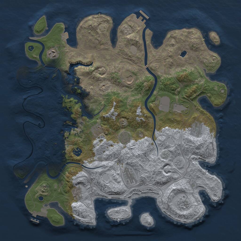 Rust Map: Procedural Map, Size: 4250, Seed: 1579441065, 17 Monuments