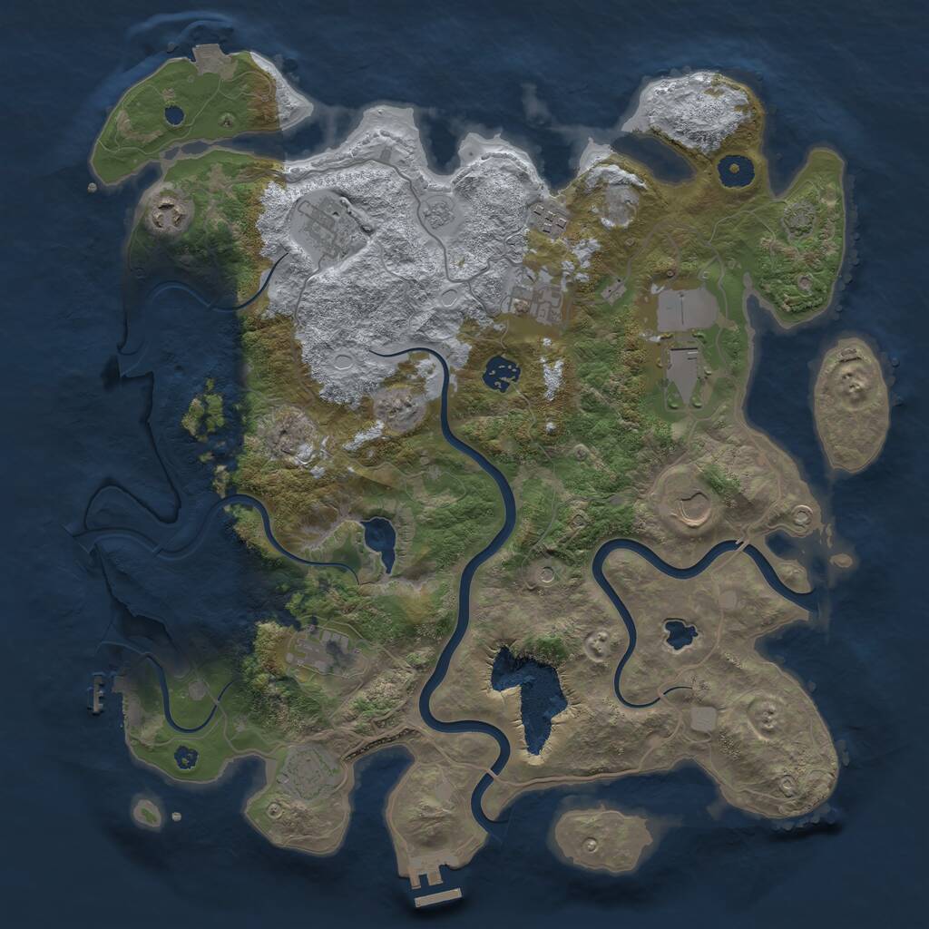 Rust Map: Procedural Map, Size: 4000, Seed: 65615651, 15 Monuments