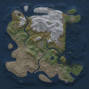 Thumbnail Rust Map: Procedural Map, Size: 3750, Seed: 216566211, 17 Monuments