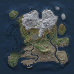 Thumbnail Rust Map: Procedural Map, Size: 3000, Seed: 2038094587, 8 Monuments